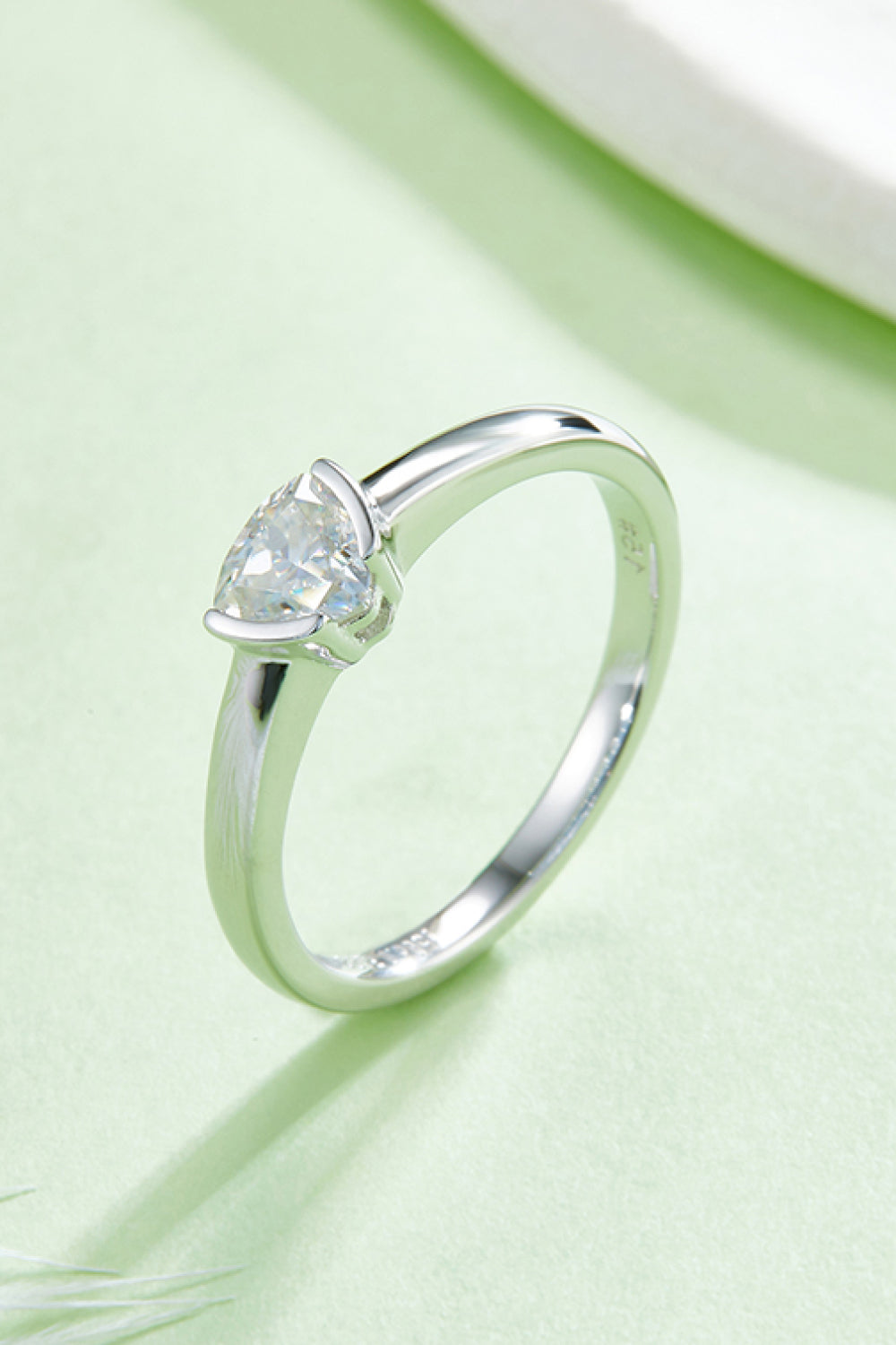 Brilliant Round Cut Sparkala™ Moissanite Platinum Over Pure Sterling Silver Solitaire Ring