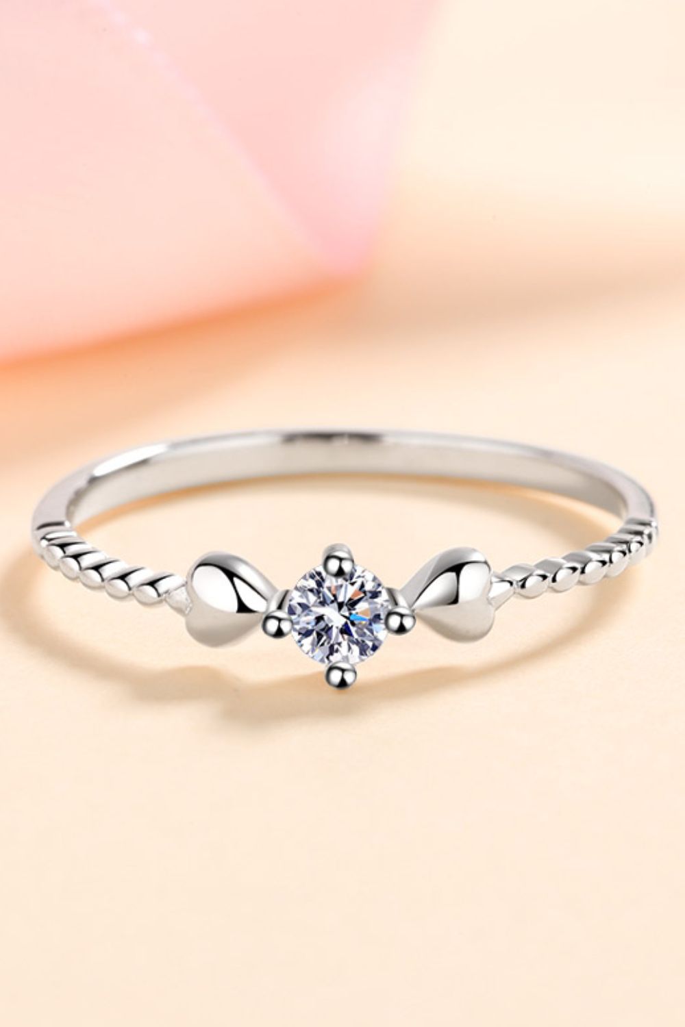 Adored Sparkala™ Moissanite Heart 925 Sterling Silver Ring