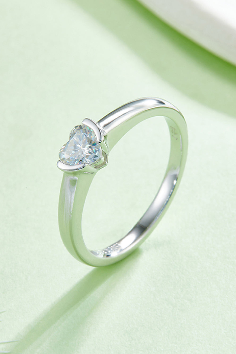 Brilliant Round Cut Sparkala™ Moissanite Platinum Over Pure Sterling Silver Solitaire Ring
