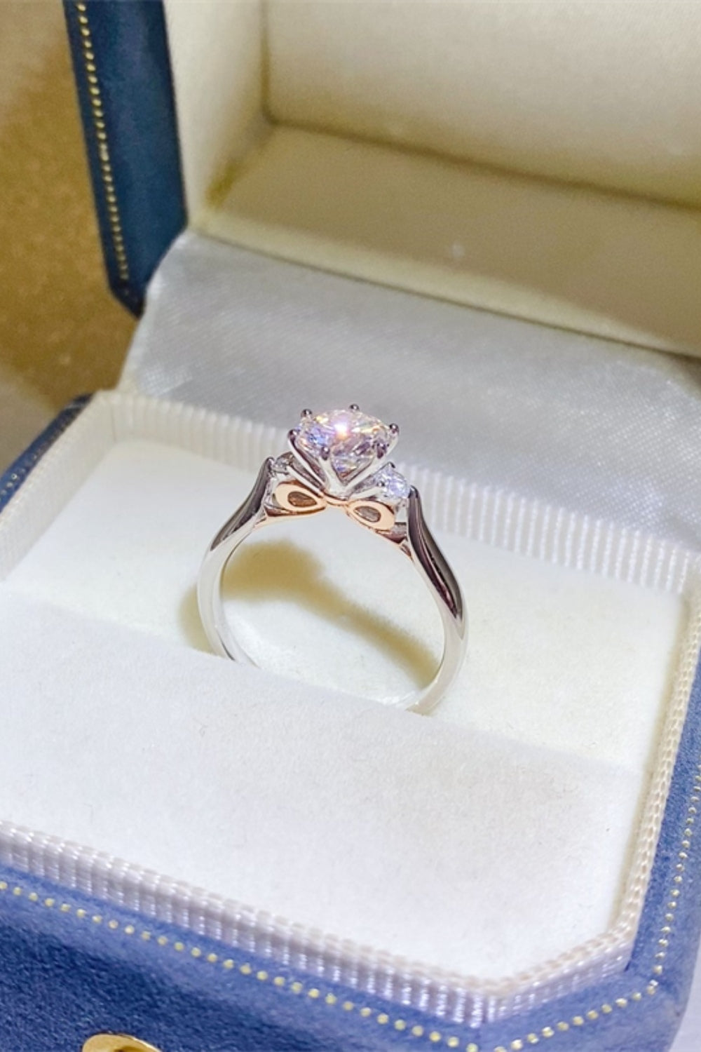 2 Carat Moissanite Pure Sterling Silver Ring - Sparkala