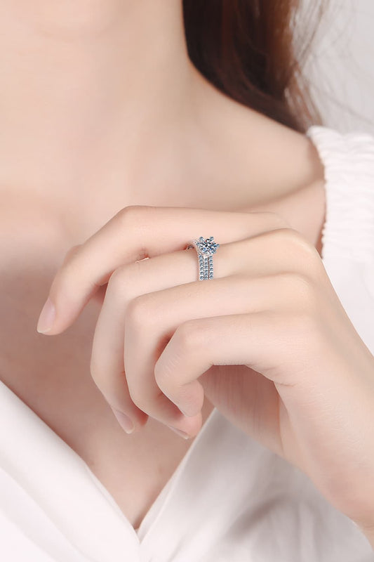 Sparkala™ 925 Rhodium Over Pure Sterling Silver Ring Set