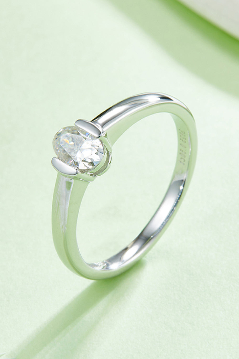 Brilliant Round Cut Sparkala™ Moissanite Platinum Over Pure Sterling Silver Solitaire Ring