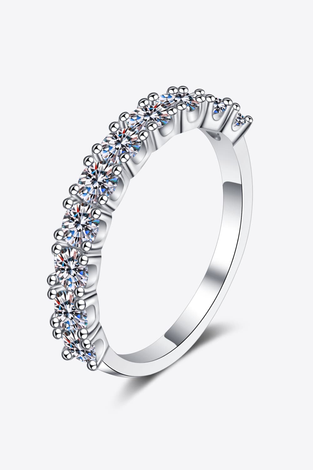 1 Carat Moissanite Half-Eternity Ring - Sparkala