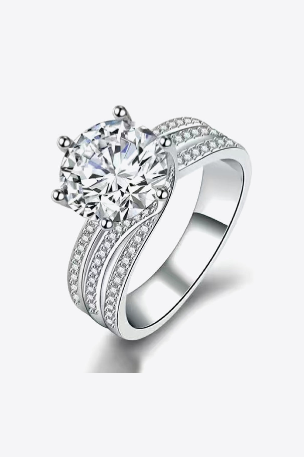 Adored 3 Carat Brilliant Round Cut Sparkala™ Three-Layer Ring