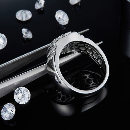 Sparkala™ Platinum Over Pure Sterling Silver Ring