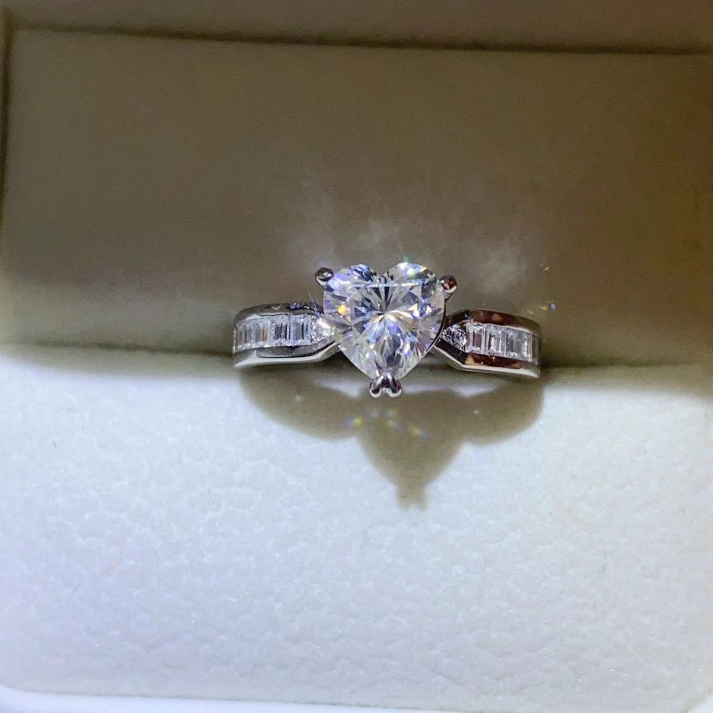 1 Carat Moissanite Pure Sterling Silver Ring - Sparkala