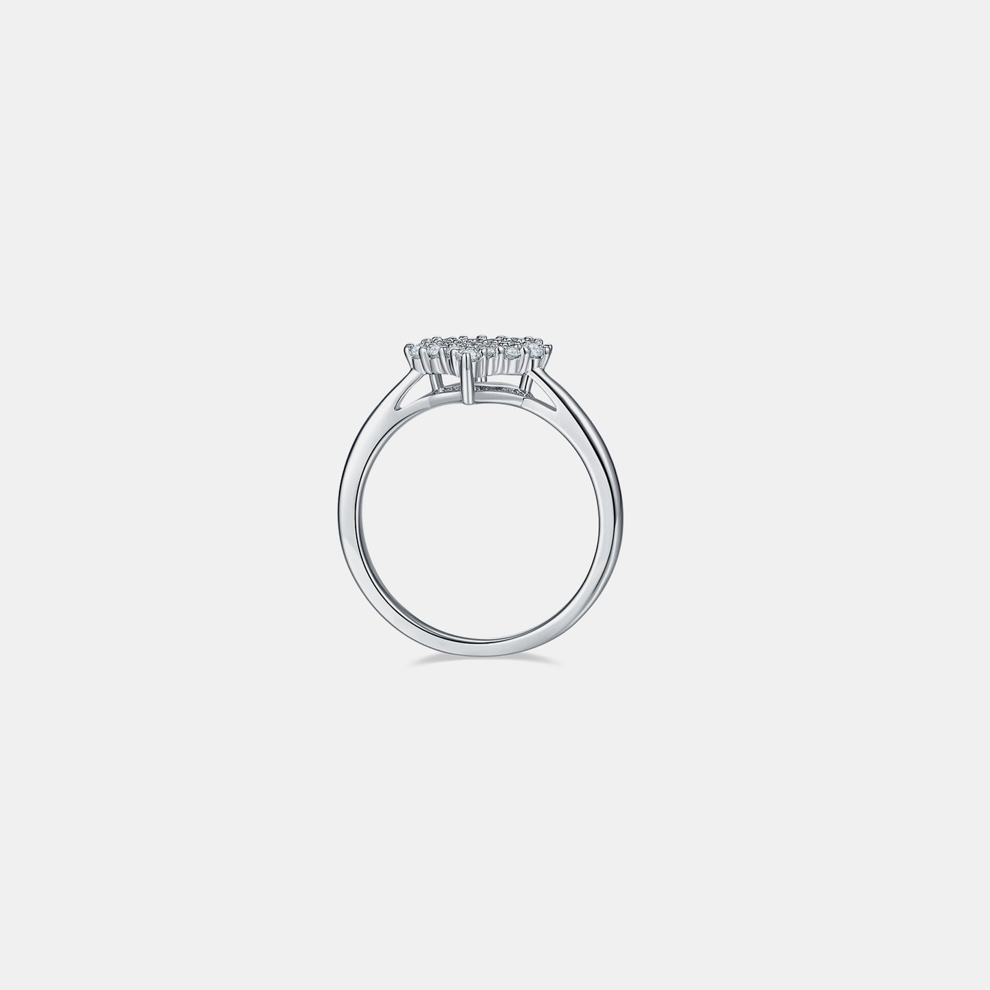 Sparkala™ Moissanite Pure Sterling Silver Heart Ring
