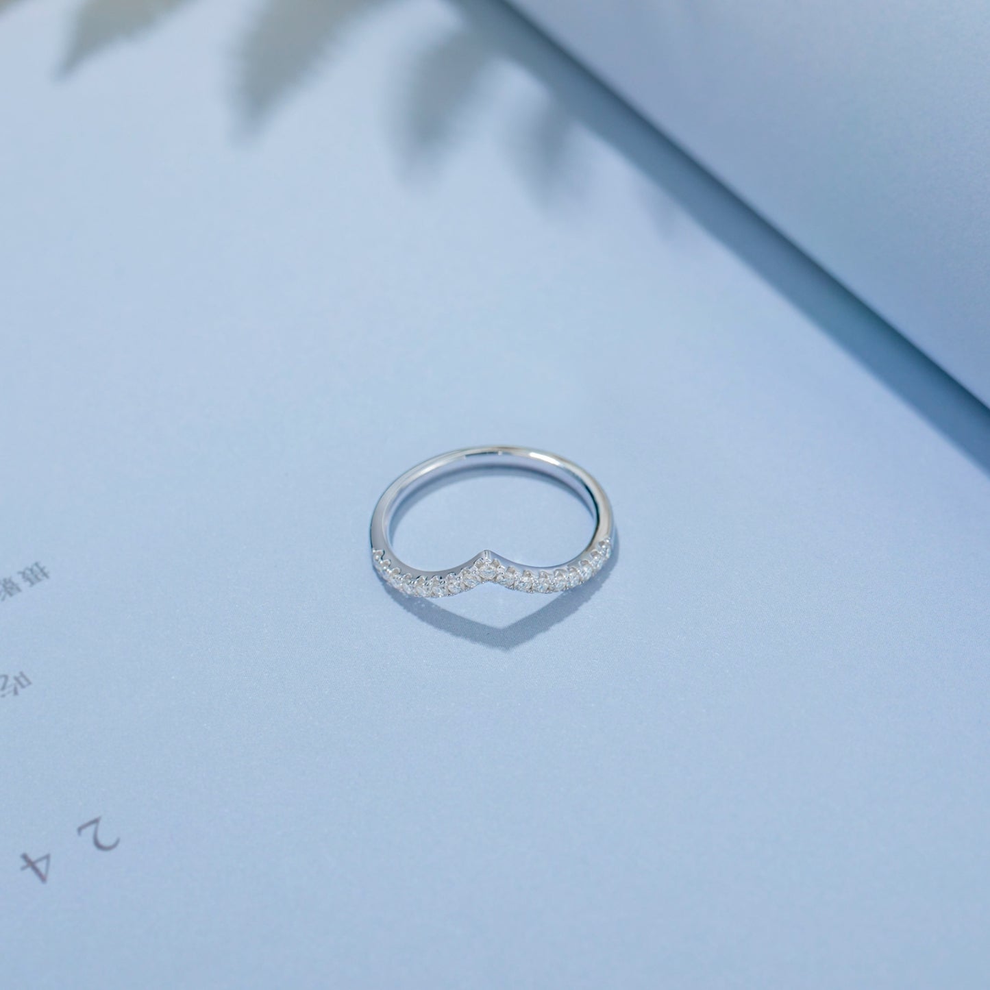 Sparkala™ Moissanite Platinum Over Pure Sterling Silver Ring