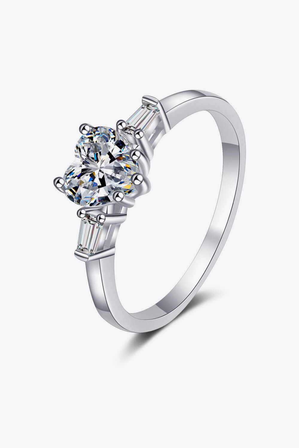 1.2 Carat Moissanite Heart Ring - Sparkala