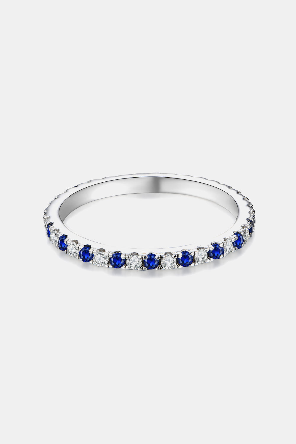 Blue Sparkala™ Lab-Grown Sapphire Ring (Platinum Over Pure Sterling Silver)