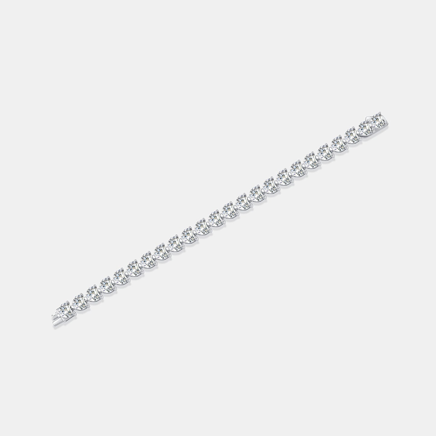 24 Carat Sparkala™ 925 Sterling Silver Heart Bracelet