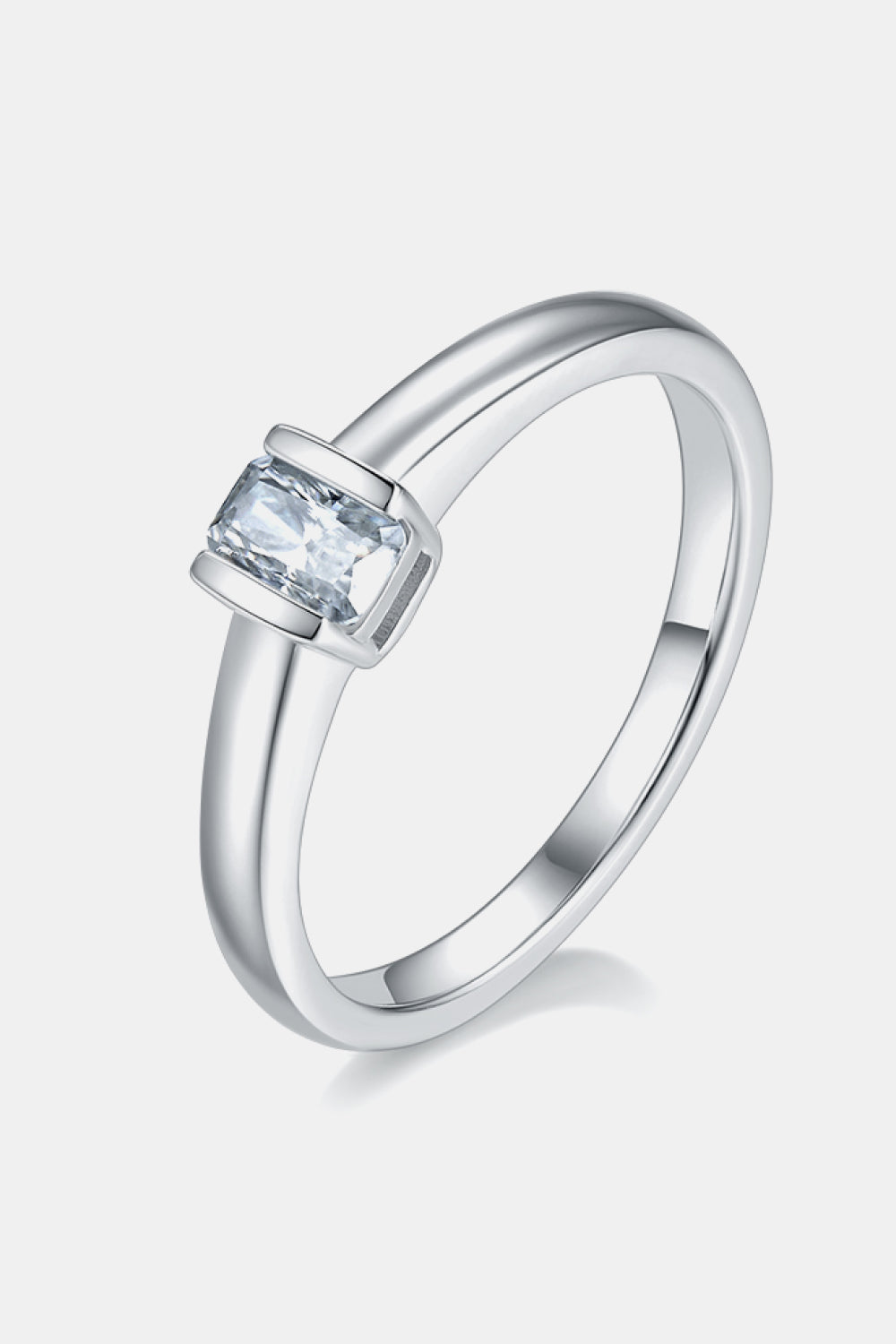 Brilliant Round Cut Sparkala™ Moissanite Platinum Over Pure Sterling Silver Solitaire Ring