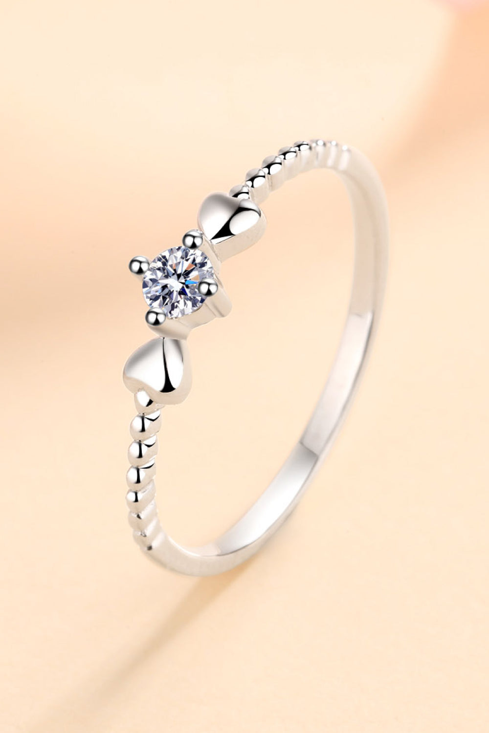 Adored Sparkala™ Moissanite Heart 925 Sterling Silver Ring
