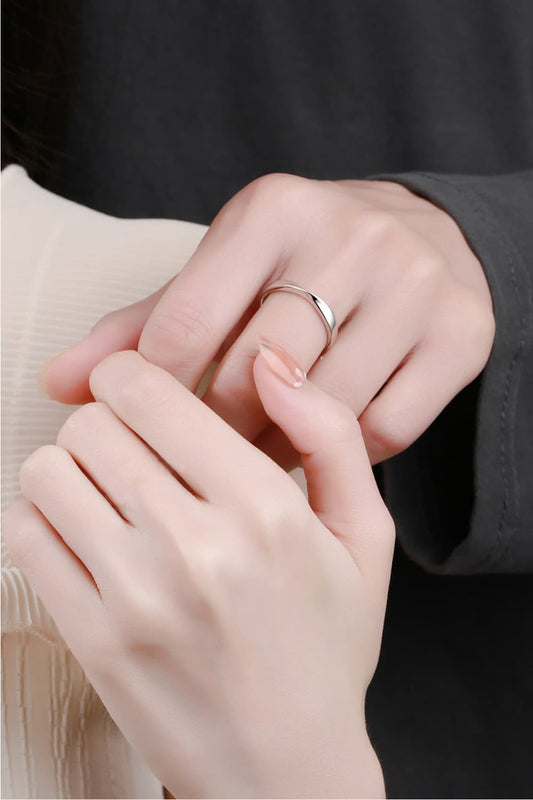 Minimalist 925 Sterling Silver Ring Set (Rhodium Over Sterling Silver)