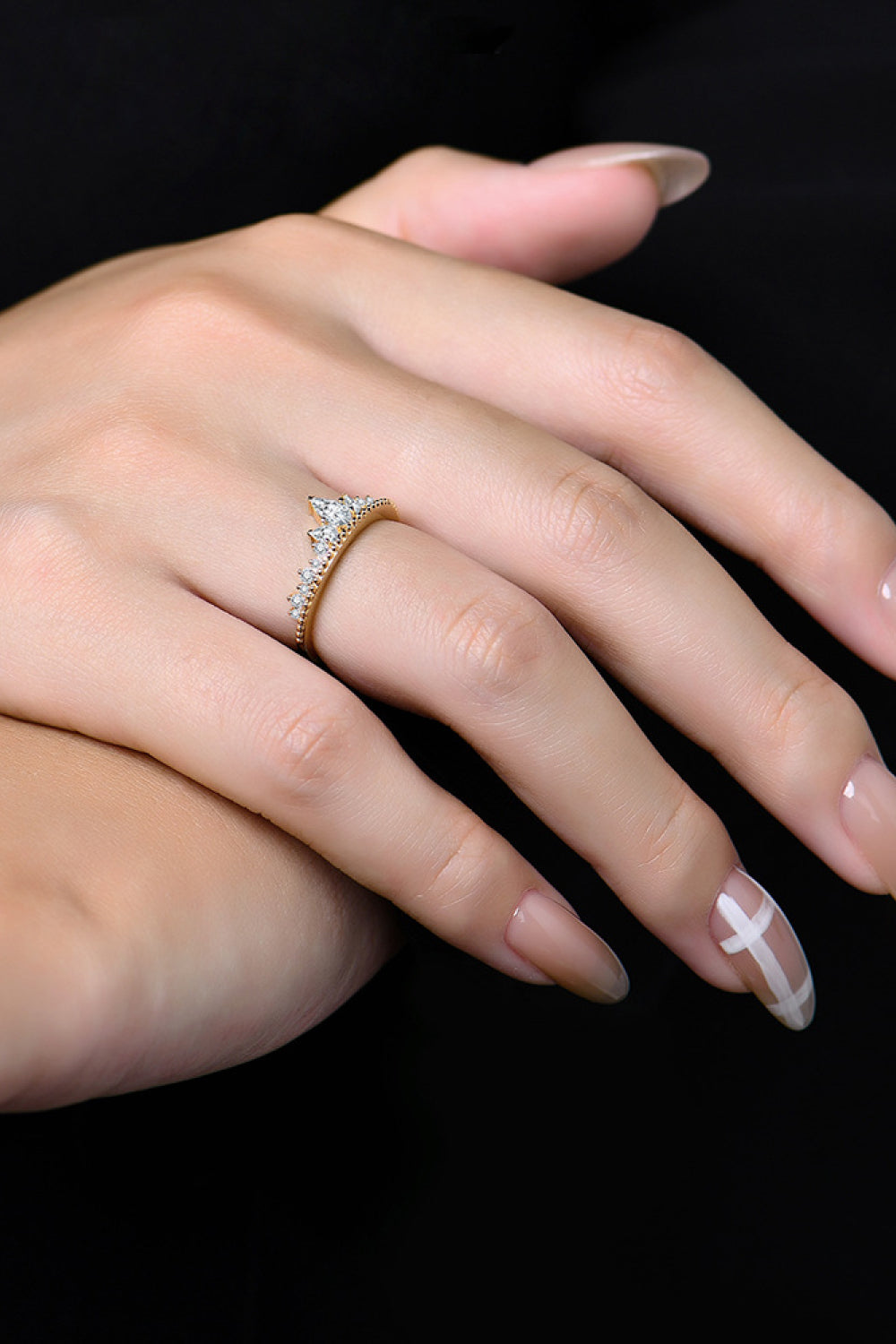 Crown Shape Sparkala™ Moissanite Ring
