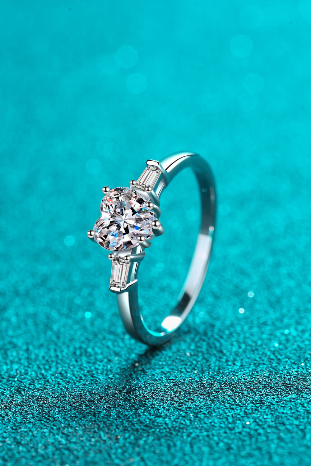 1.2 Carat Moissanite Heart Ring - Sparkala