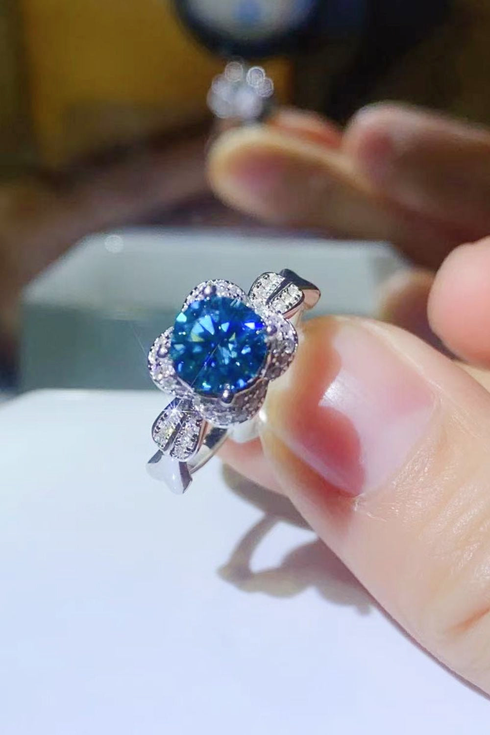 Better Love Next Time 1 Carat Sky Blue Blue Sparkala™ Ring