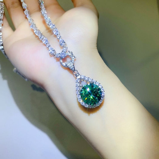 10 Carat Sparkala™ 925 Sterling Silver Teardrop Shape Necklace