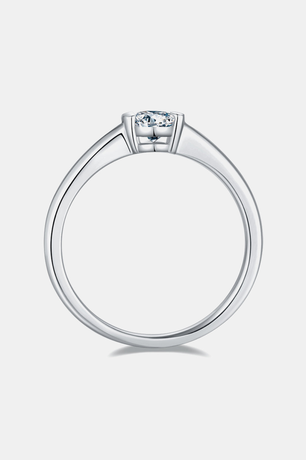 Brilliant Round Cut Sparkala™ Moissanite Platinum Over Pure Sterling Silver Solitaire Ring