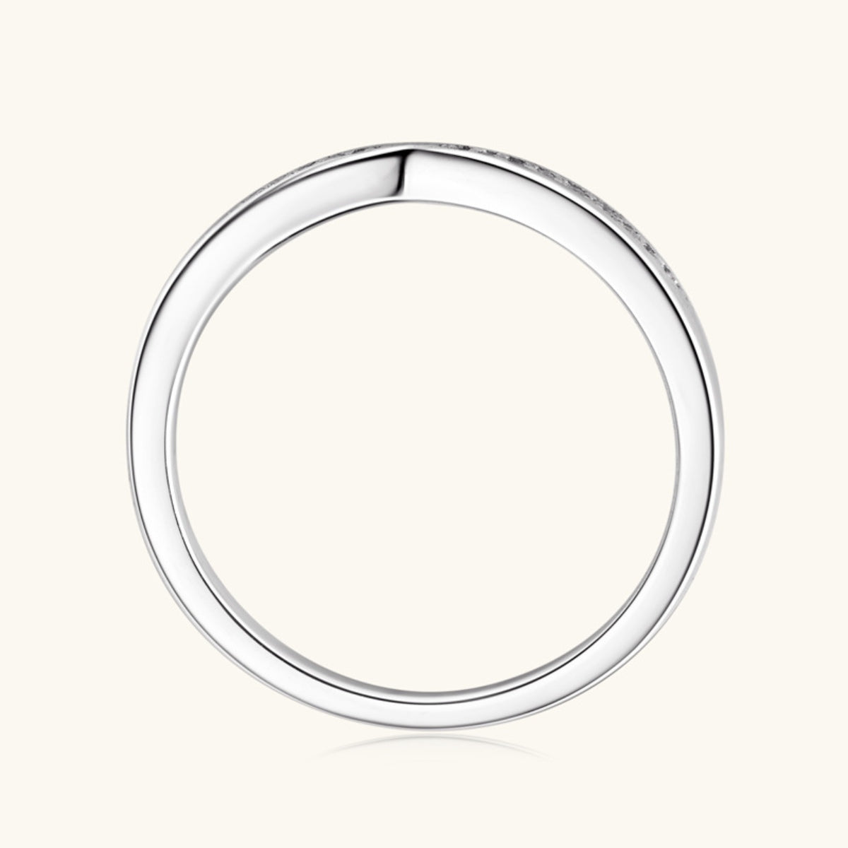 Pure Sterling Silver Inlaid Sparkala™ Moissanite Ring
