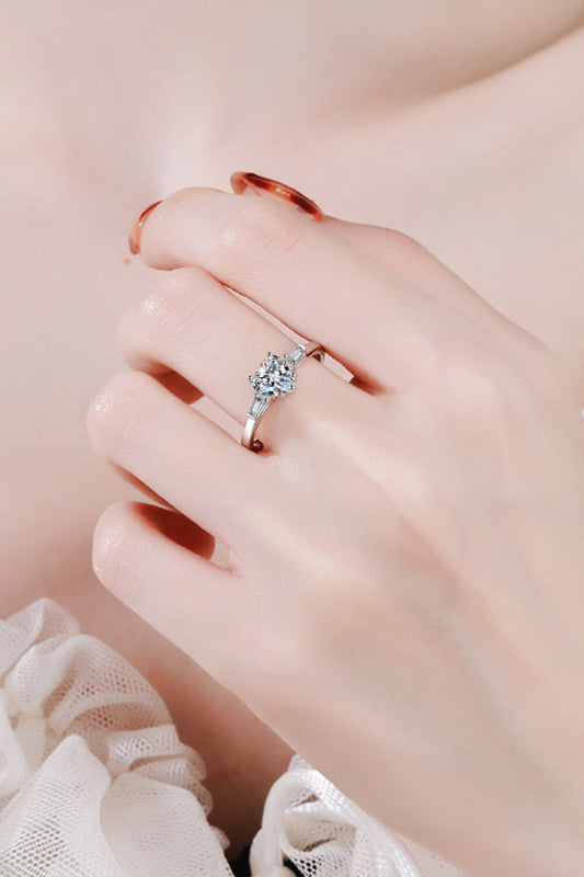 1.2 Carat Moissanite Heart Ring - Sparkala