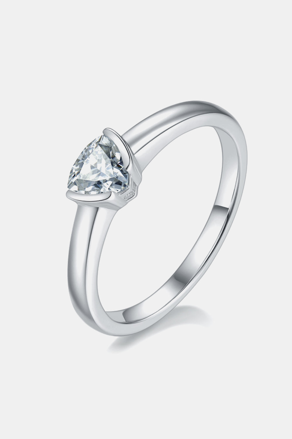 Brilliant Round Cut Sparkala™ Moissanite Platinum Over Pure Sterling Silver Solitaire Ring
