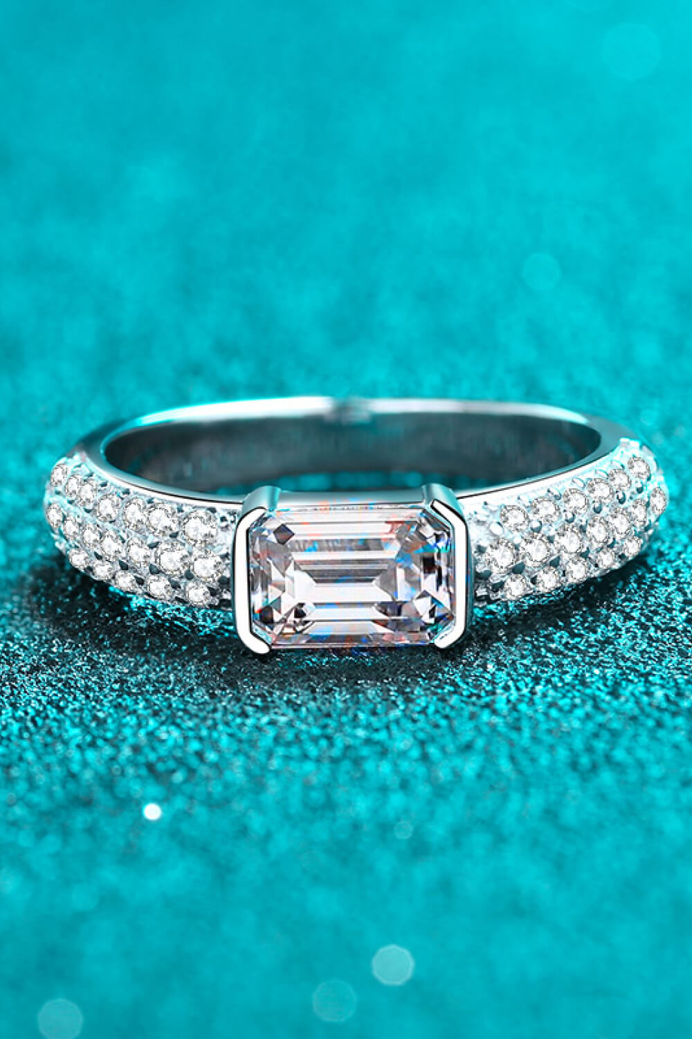 Rhodium-Plated Pure Sterling Silver Ring