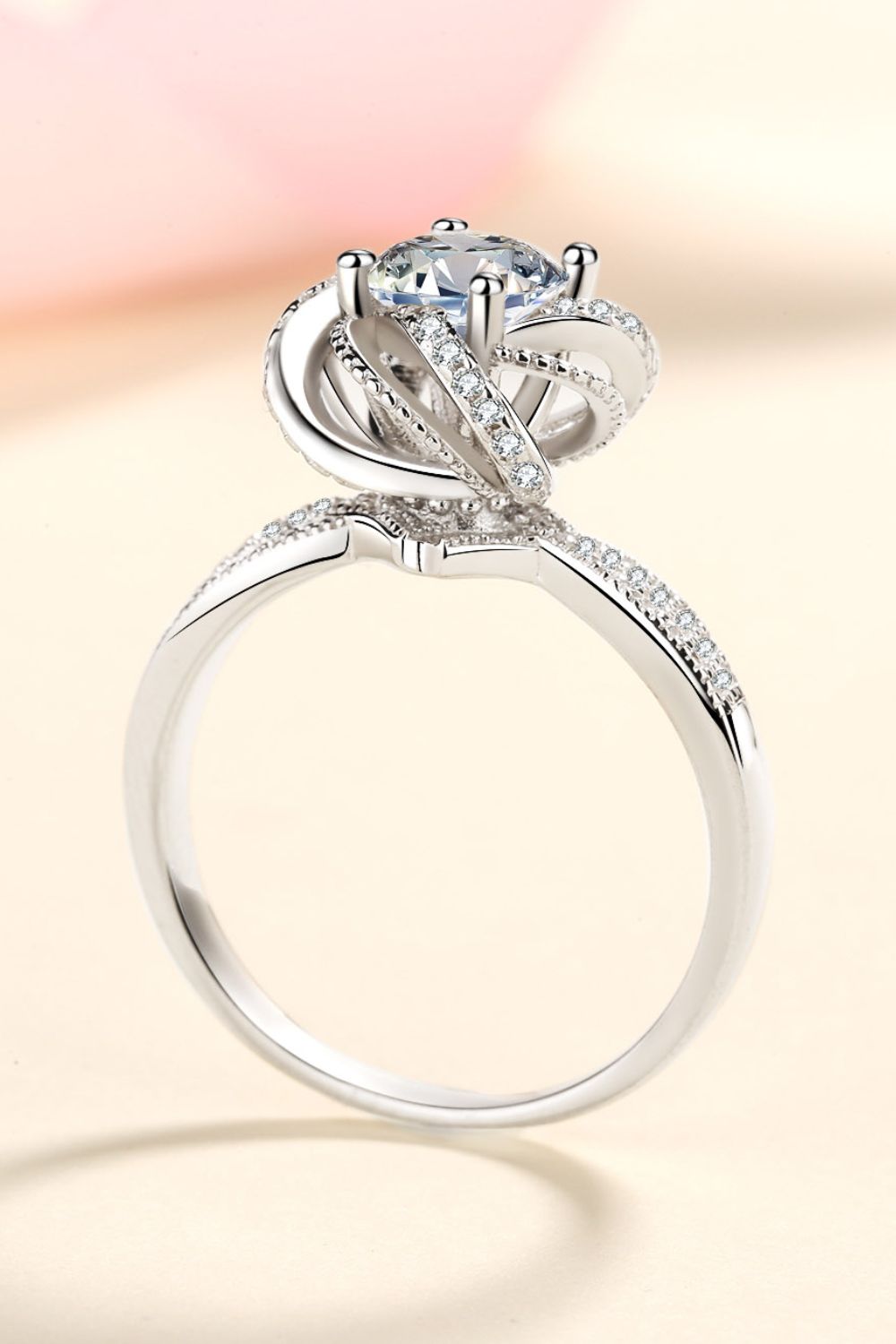 1 Carat Moissanite 925 Sterling Silver Ring - Sparkala