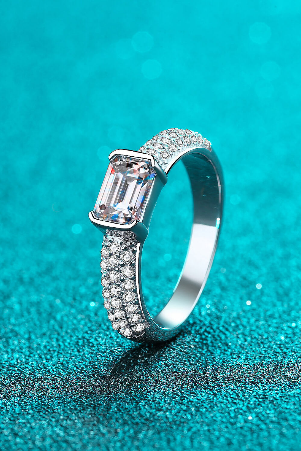 Rhodium-Plated Pure Sterling Silver Ring