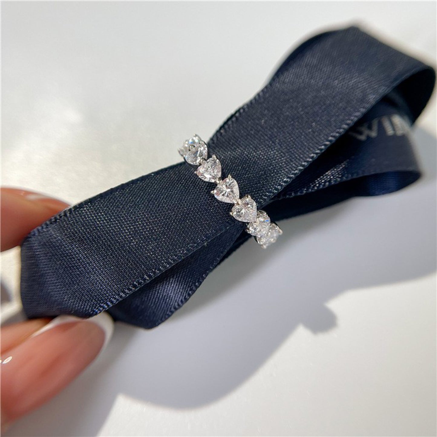 2.1 Carat Pure Sterling Silver Moissanite Heart Ring - Sparkala