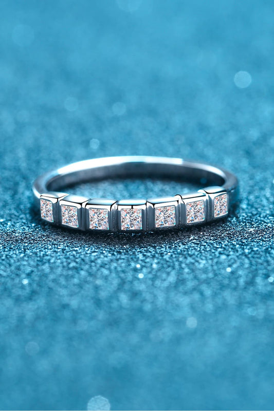 Sparkala™ Rhodium-Plated Half-Eternity 7 Stone Ring