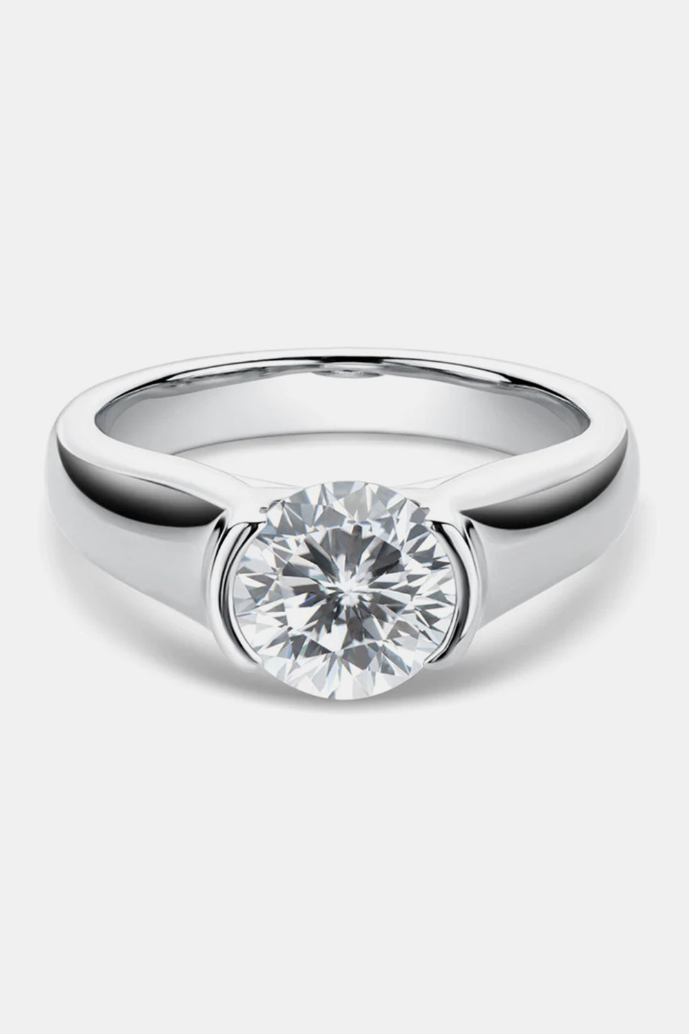 1.5 Carat Moissanite Pure Sterling Silver Ring - Sparkala