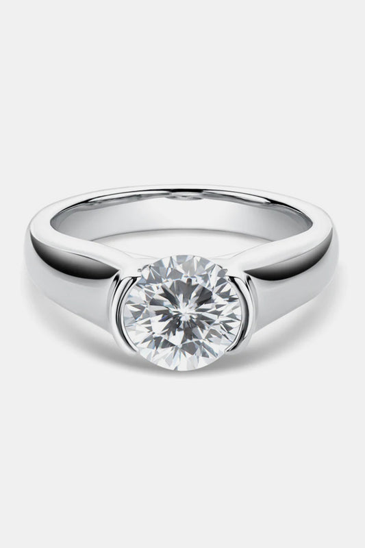 1.5 Carat Moissanite Pure Sterling Silver Ring - Sparkala