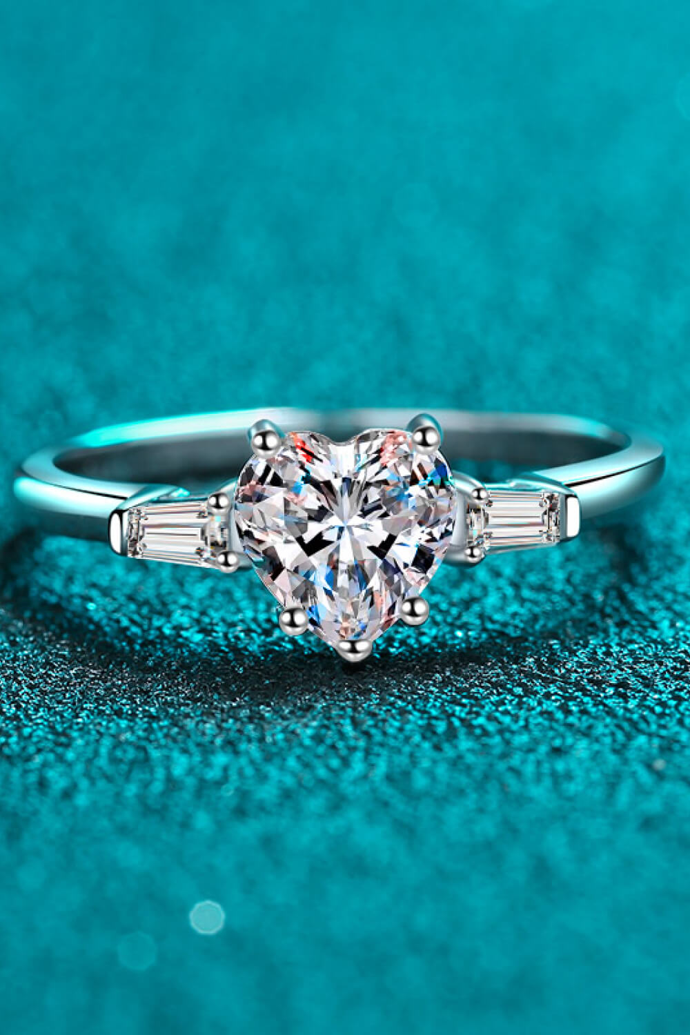 1.2 Carat Moissanite Heart Ring - Sparkala