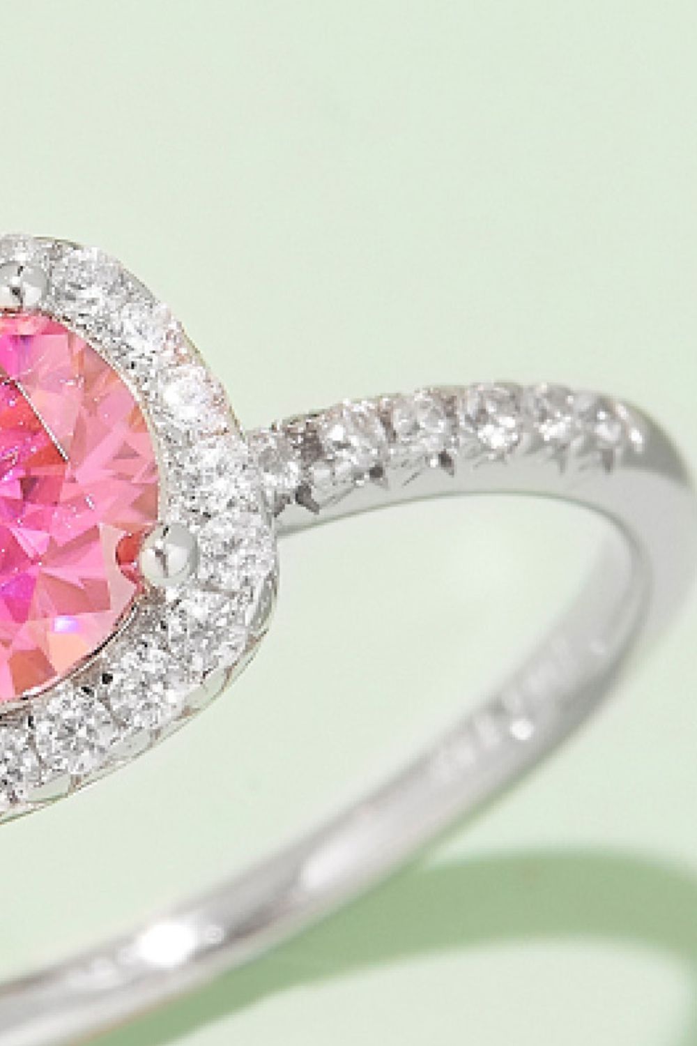 Adored 1 Carat Sparkala™ Platinum Over Pure Sterling Silver Halo Ring (Yellow, Pink, or Blue)