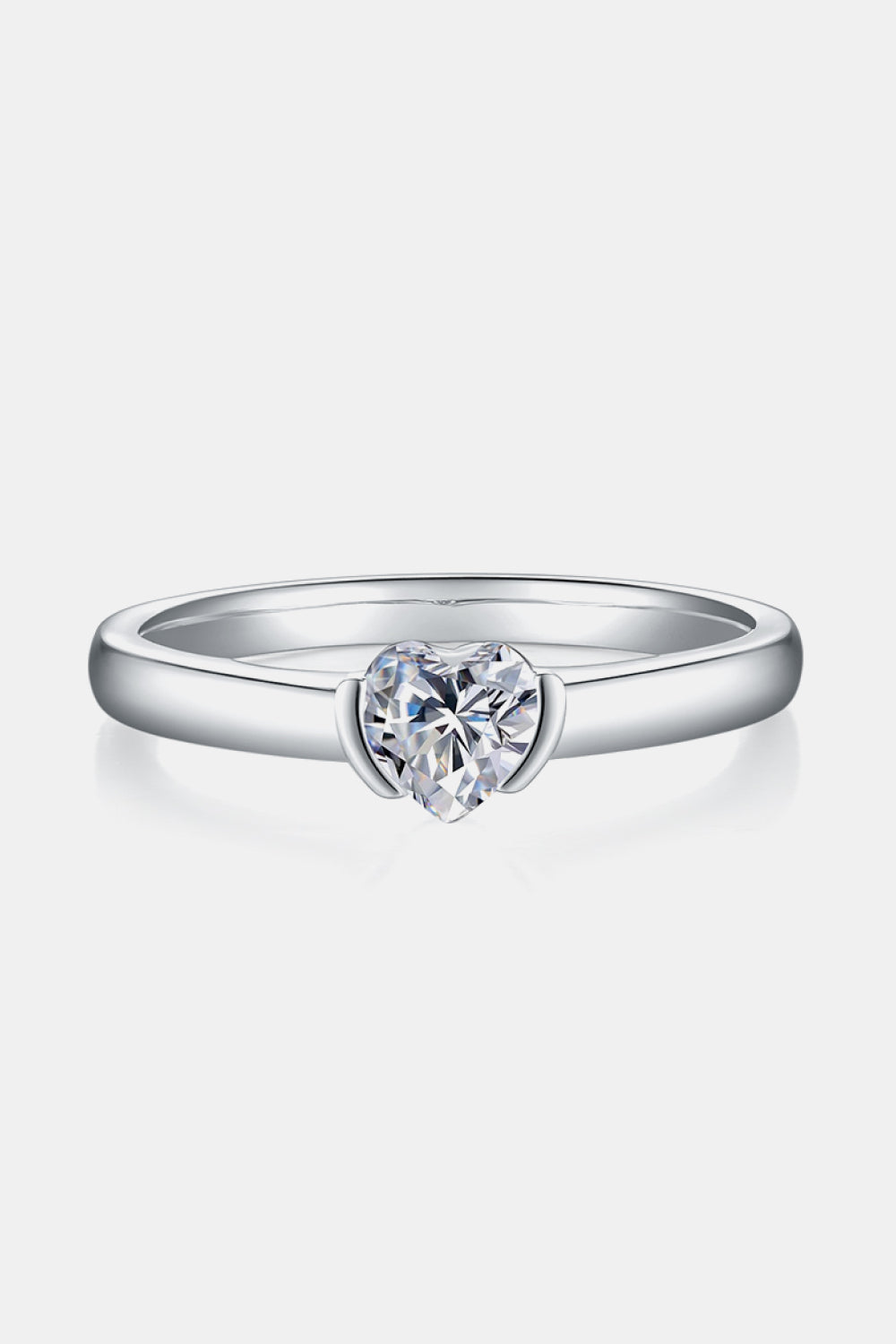 Brilliant Round Cut Sparkala™ Moissanite Platinum Over Pure Sterling Silver Solitaire Ring