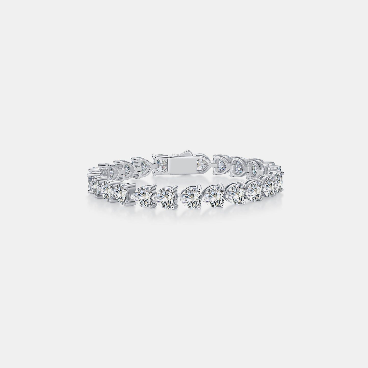 24 Carat Sparkala™ 925 Sterling Silver Heart Bracelet