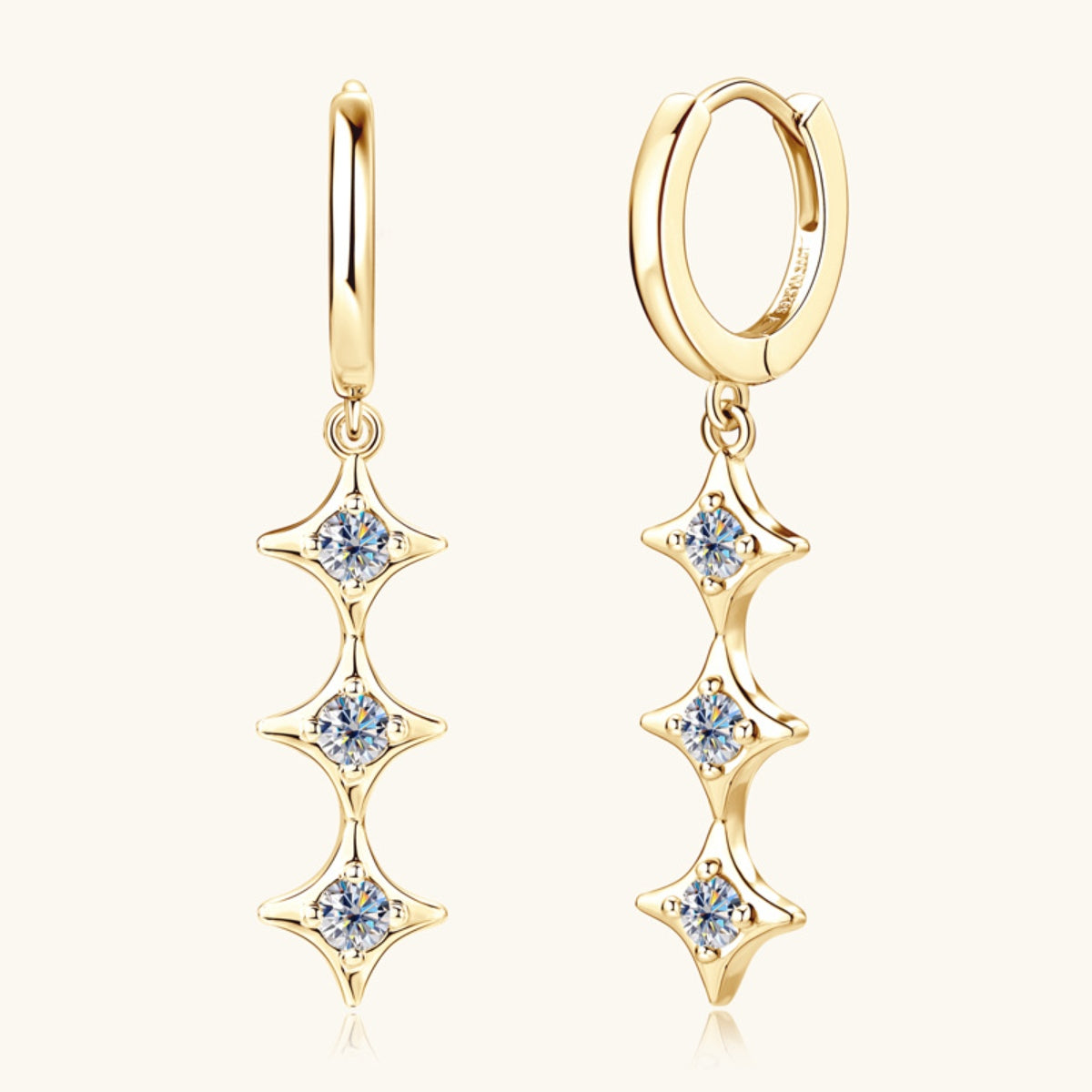 Sparkala™ Pure Sterling Silver Geometric Shape Earrings