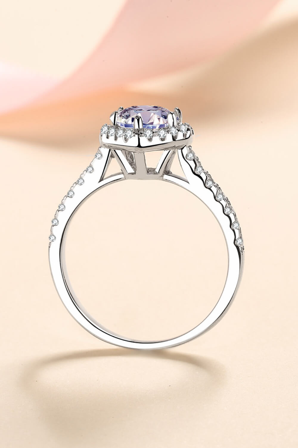 1 Carat Moissanite Heart-Shaped Ring - Sparkala