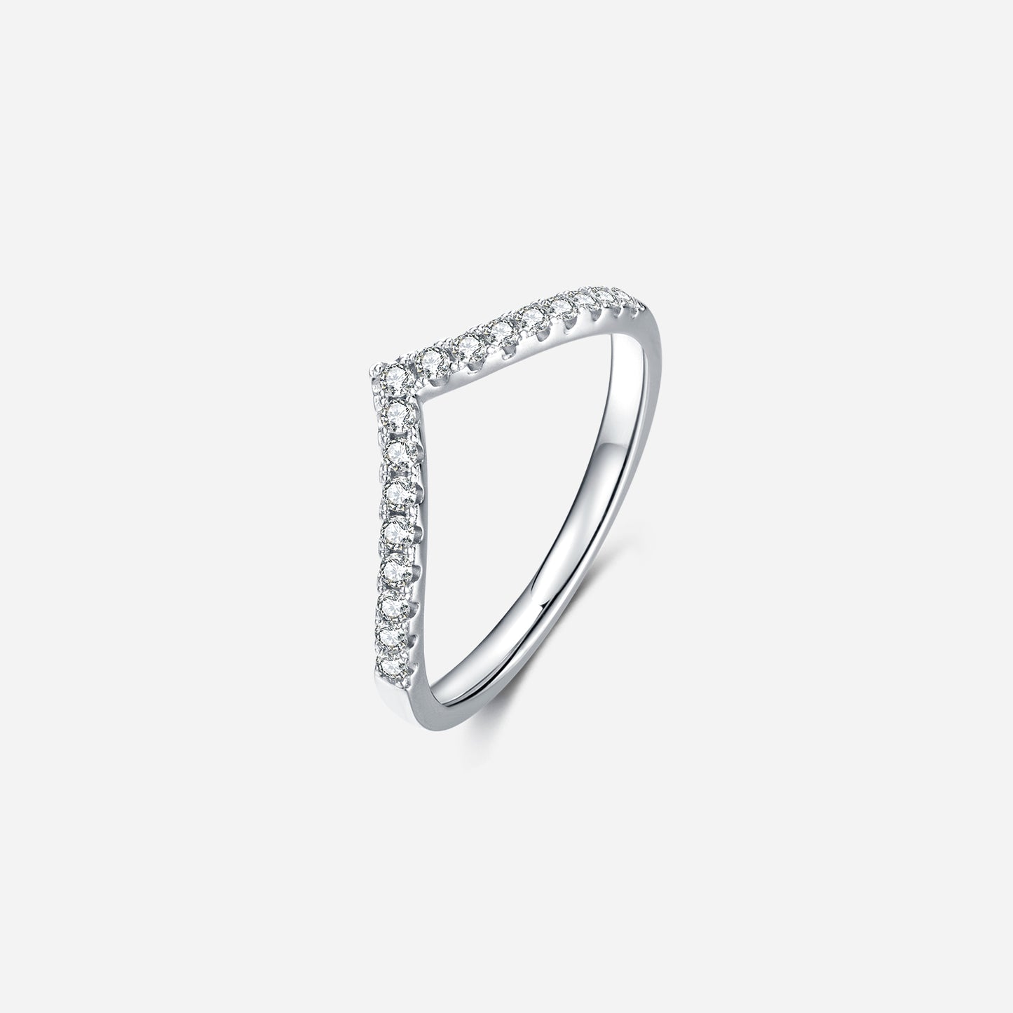 Sparkala™ Moissanite Platinum Over Pure Sterling Silver Ring