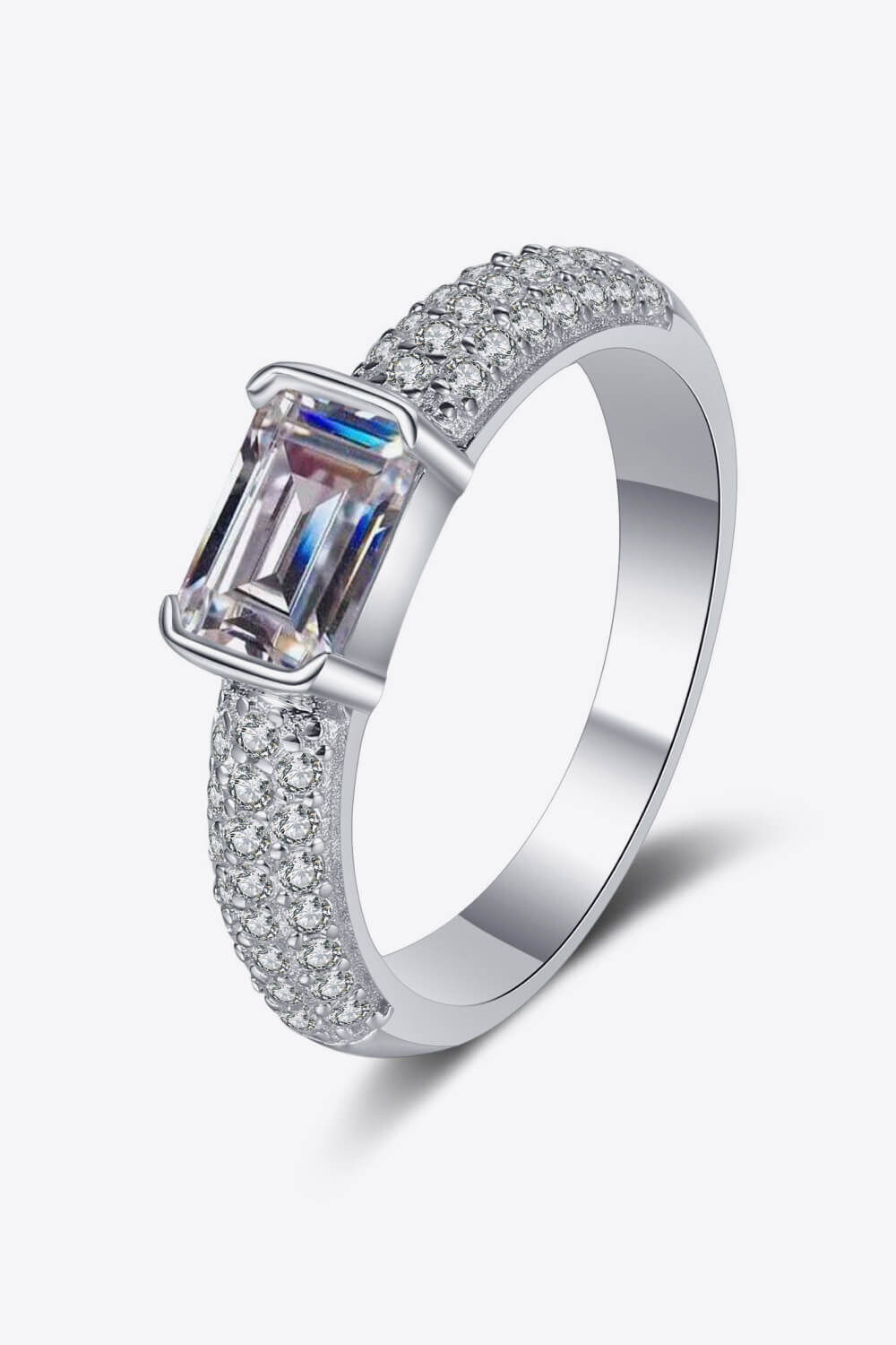 Rhodium-Plated Pure Sterling Silver Ring