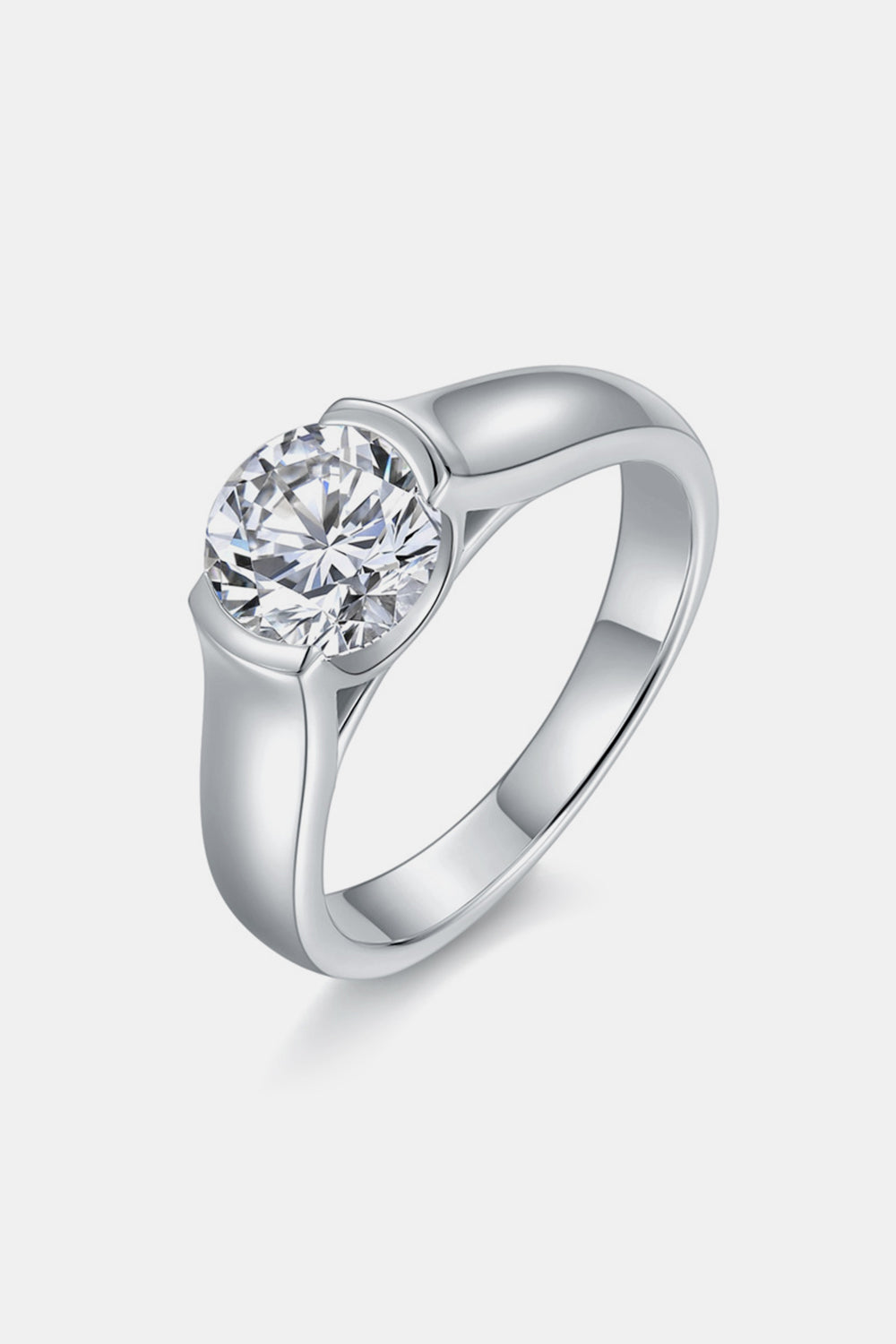 1.5 Carat Moissanite Pure Sterling Silver Ring - Sparkala