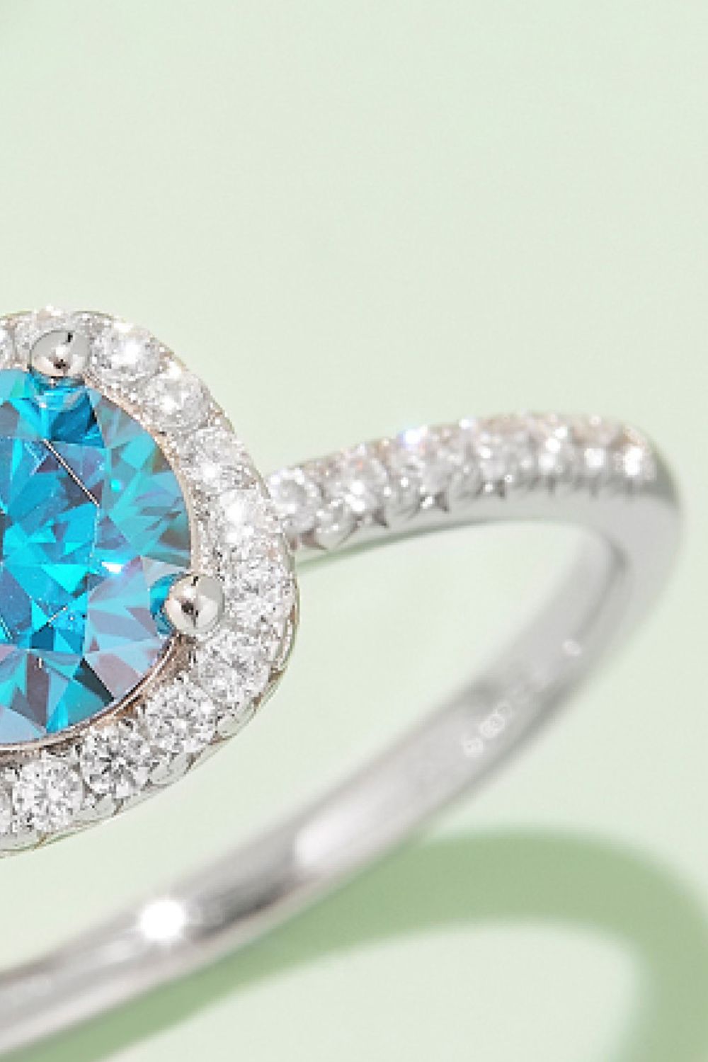 Adored 1 Carat Sparkala™ Platinum Over Pure Sterling Silver Halo Ring (Yellow, Pink, or Blue)