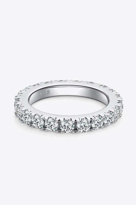 2.3 Carat Moissanite Eternity Ring (Platinum Over Pure Sterling Silver) - Sparkala