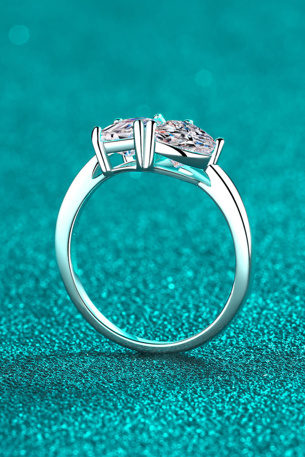 Rhodium-Plated 2 Carat Emerald-Cut Sparkala™ Ring