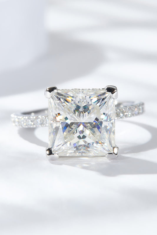 5.52 Carat Radiant-Cut Sparkala™ Ring (Platinum Over Pure Sterling Silver)