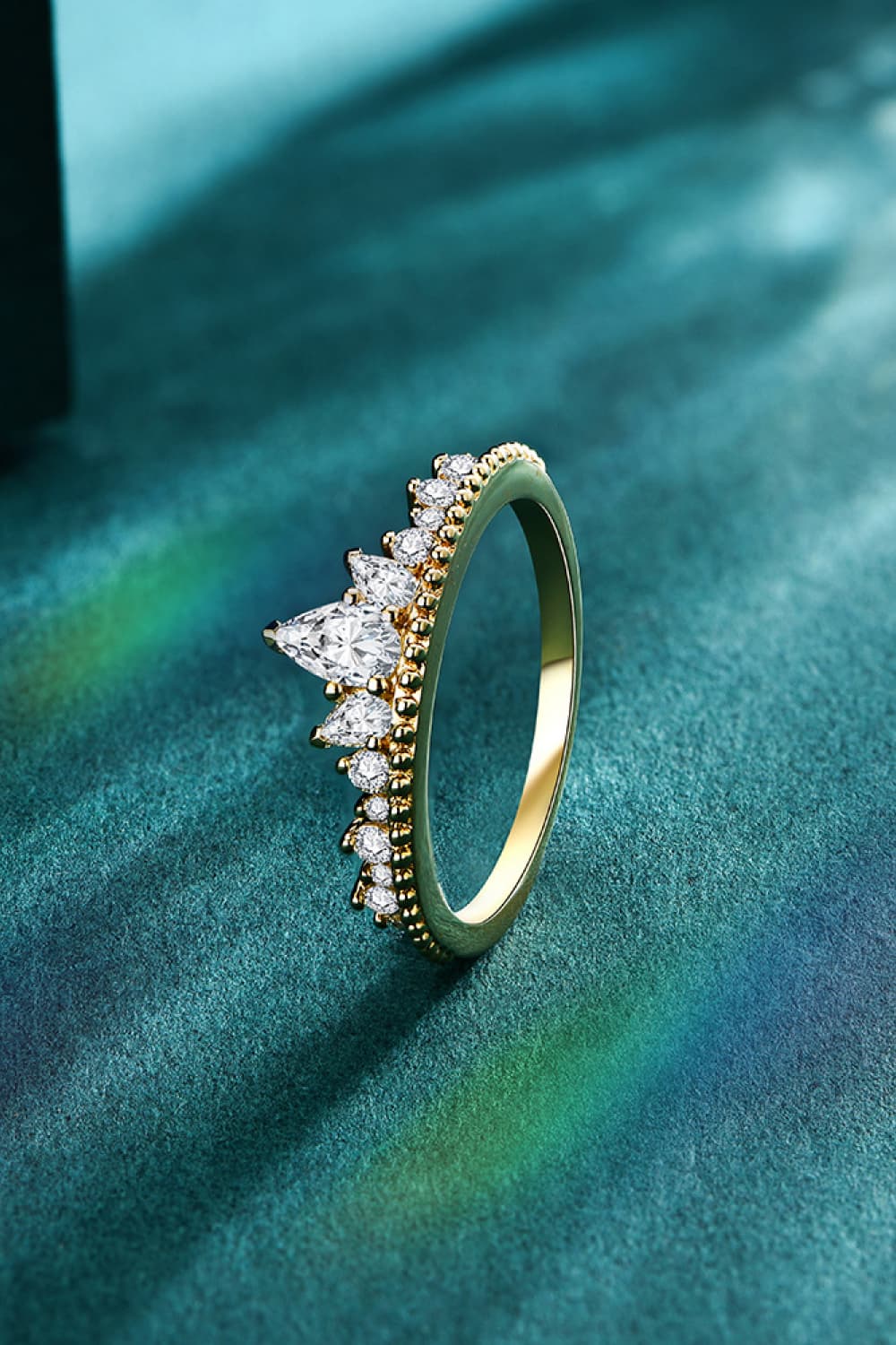 Crown Shape Sparkala™ Moissanite Ring