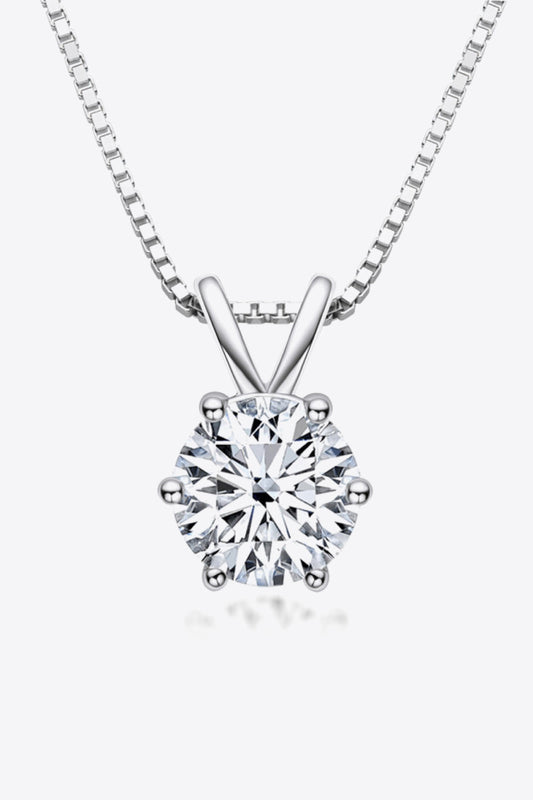 1 Carat Sparkala™ Pendant Necklace (Platinum-Plated Fine Silver)