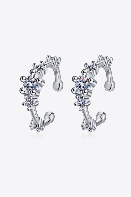 Sparkala™ Rhodium-Plated Cuff Earrings