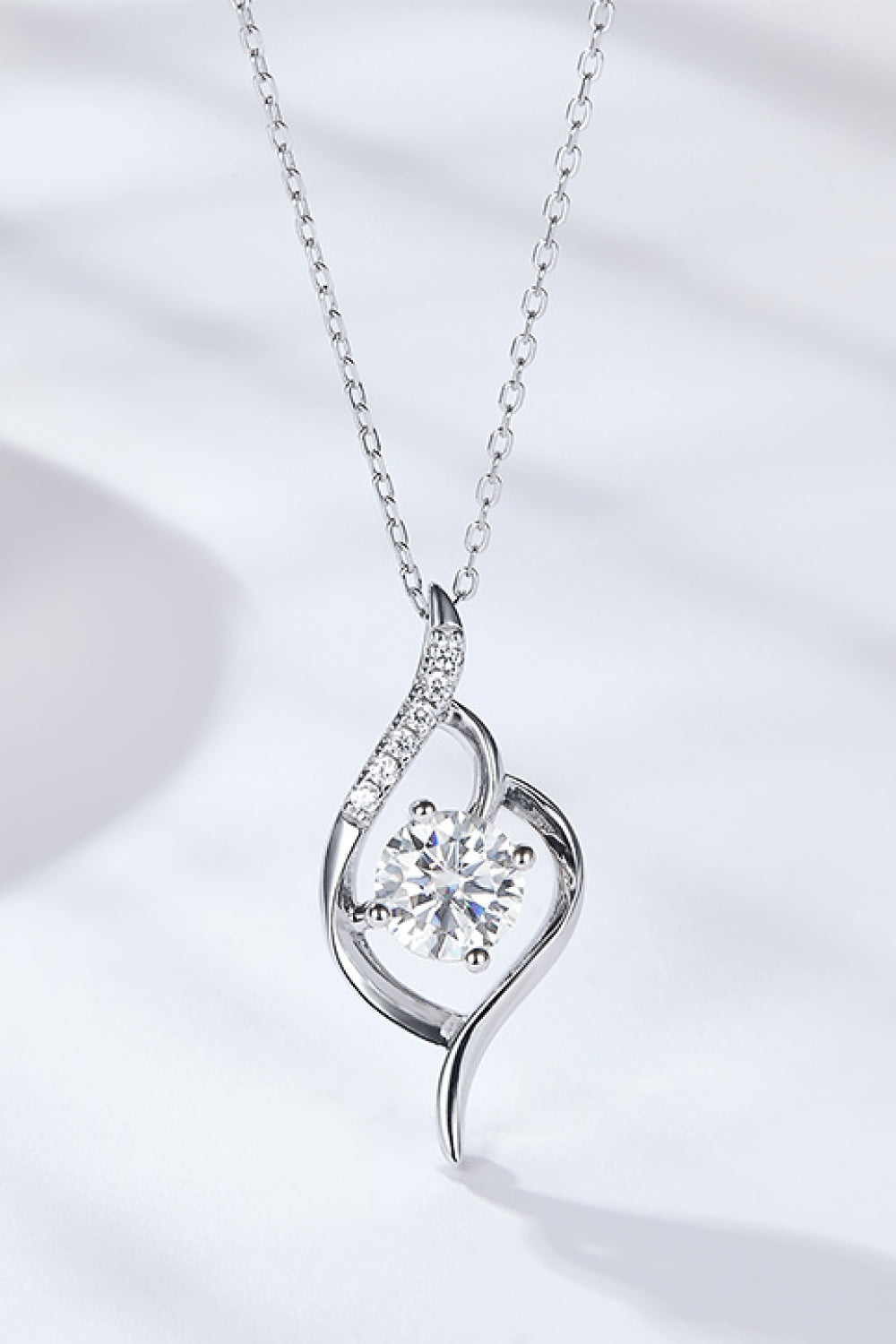 Platinum-Plated 1 Carat Sparkala™ Moissanite Pendant Necklace